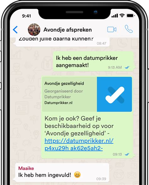 datumprikker via whatsapp iphone|Datumprikker can now also be shared via WhatsApp